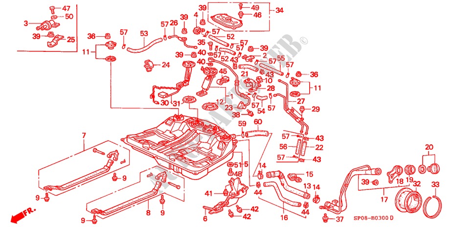 FUEL TANK for Honda LEGEND LEGEND 4 Doors 4 speed automatic 1993