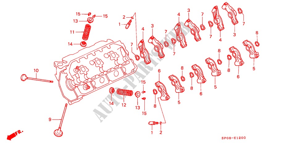 VALVE/ROCKER ARM (LEFT) for Honda LEGEND LEGEND 4 Doors 4 speed automatic 1993