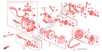 AIR CONDITIONER (COMPRESSOR)(HADSYS) for Honda CIVIC CRX VTI 2 Doors 5 speed manual 1995
