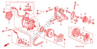 AIR CONDITIONER (COMPRESSOR)(SANDEN)(2) for Honda CIVIC CRX SI-T 2 Doors 5 speed manual 1993