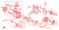 AIR CONDITIONER (COMPRESSOR)(SANDEN)(3) for Honda CIVIC CRX SI-T 2 Doors 5 speed manual 1994