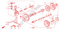 BRAKE MASTER CYLINDER/ MASTER POWER (1) for Honda CIVIC CRX SI-T 2 Doors 5 speed manual 1994
