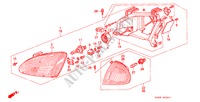 HEADLIGHT (2) for Honda CIVIC CRX SI-T 2 Doors 5 speed manual 1993