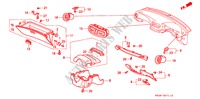 INSTRUMENT PANEL GARNISH (RH) for Honda CIVIC CRX SI-T 2 Doors 5 speed manual 1992