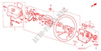 STEERING WHEEL (SRS) (1) for Honda CIVIC CRX SIR 2 Doors 5 speed manual 1995