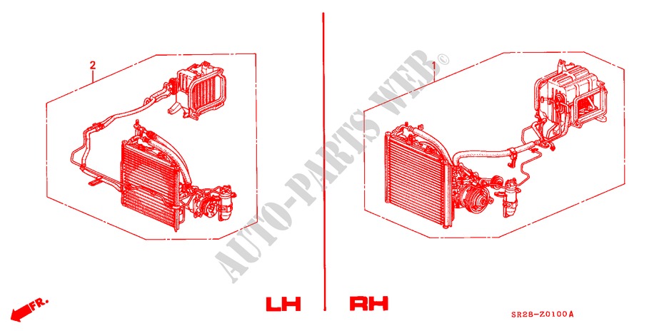 AIR CONDITIONER (KIT) for Honda CIVIC CRX SIR-T 2 Doors 5 speed manual 1996