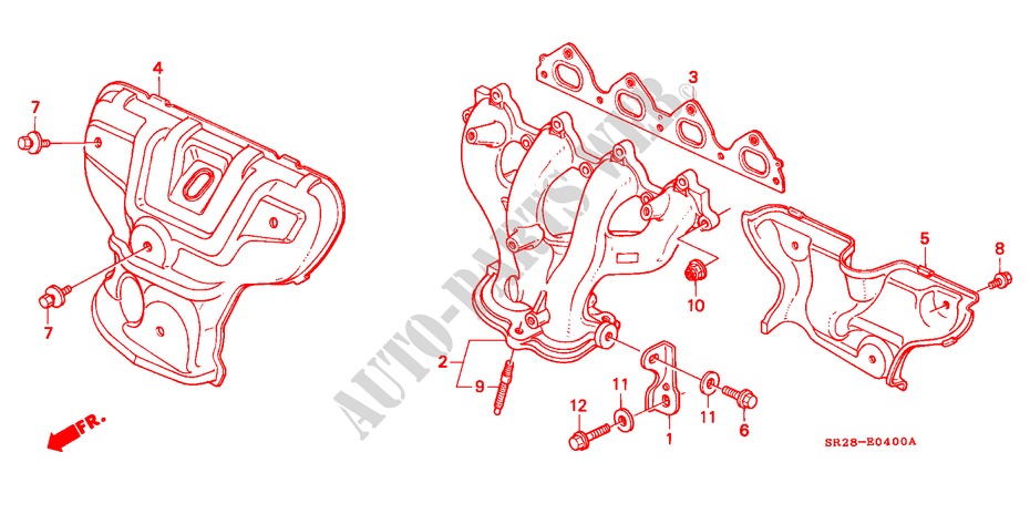 EXHAUST MANIFOLD (1) for Honda CIVIC CRX SI-T 2 Doors 5 speed manual 1992
