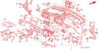 INSTRUMENT PANEL (1) for Honda CIVIC EX 3 Doors 5 speed manual 1993
