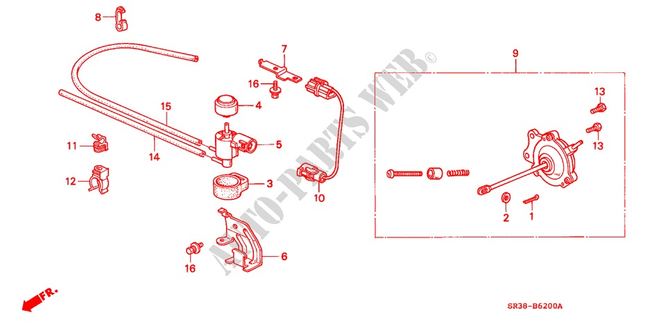 AIR CONDITIONER (CARBURETOR COMPONENTS) for Honda CIVIC EL 3 Doors 5 speed manual 1992