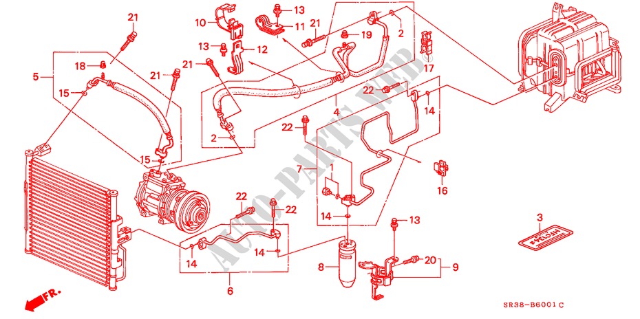 AIR CONDITIONER (HOSES/PIPES)(2) for Honda CIVIC EL 3 Doors 5 speed manual 1992