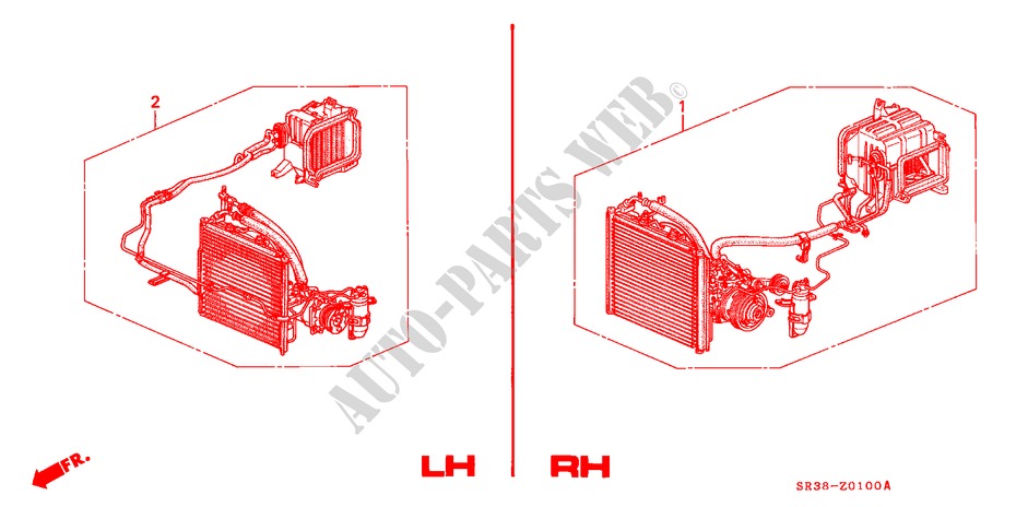 AIR CONDITIONER (KIT) for Honda CIVIC EL 3 Doors 5 speed manual 1992