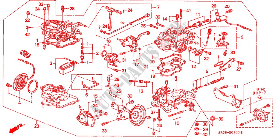 CARBURETOR for Honda CIVIC EL 3 Doors 5 speed manual 1992