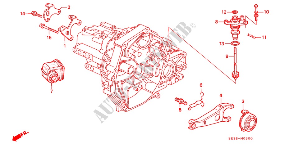 CLUTCH RELEASE (1) for Honda CIVIC EL 3 Doors 5 speed manual 1992