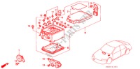 CONTROL UNIT (ENGINE ROOM) (2) for Honda CIVIC 1.2EX 4 Doors 5 speed manual 1995