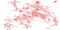 INSTRUMENT PANEL (RH) for Honda CIVIC 1.2EX 4 Doors 5 speed manual 1992