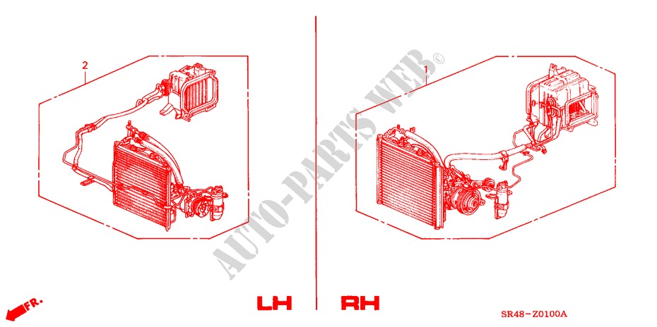AIR CONDITIONER (KIT) for Honda CIVIC 1.6SI 4 Doors 5 speed manual 1992