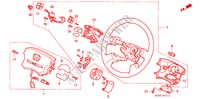 STEERING WHEEL (4)(SRS) for Honda PRELUDE SI VTEC 2 Doors 5 speed manual 1996