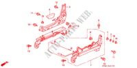 FRONT SEAT COMPONENTS (R.) (KD) for Honda INTEGRA LS 4 Doors 4 speed automatic 1997