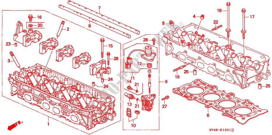 CYLINDER HEAD (SOHC VTEC) for Honda ACCORD VTI 4 Doors 5 speed manual 1996