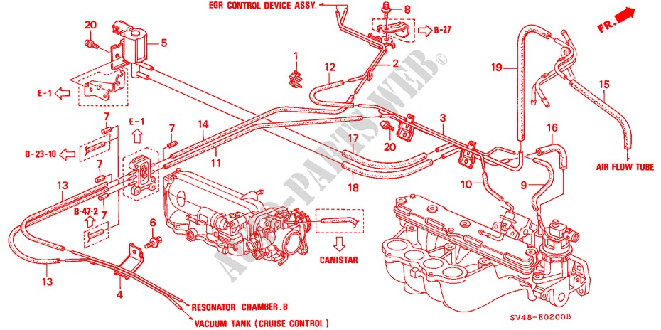 INSTALL PIPE/TUBING for Honda ACCORD VTI-S 4 Doors 5 speed manual 1994