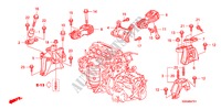 ENGINE MOUNTS(2.0L)(AT) for Honda CR-V RVSI 5 Doors 5 speed automatic 2010