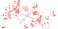MIDDLE SEAT COMPONENTS (R.) (REMOVABLE SEAT) for Honda ODYSSEY LX 5 Doors 4 speed automatic 1998