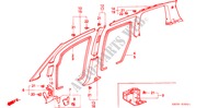 PILLAR GARNISH (RH) for Honda ODYSSEY EX 5 Doors 4 speed automatic 1995