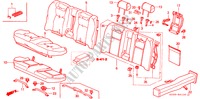 REAR SEAT for Honda LEGEND LEGEND 4 Doors 4 speed automatic 2000