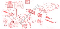 EMBLEMS/CAUTION LABELS for Honda LEGEND LEGEND         EXI 4 Doors 4 speed automatic 2004