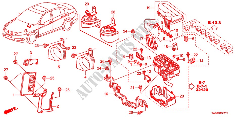 CONTROL UNIT(ENGINE ROOM) (1)(3.5L) for Honda ACCORD 3.5EX 4 Doors 5 speed automatic 2011