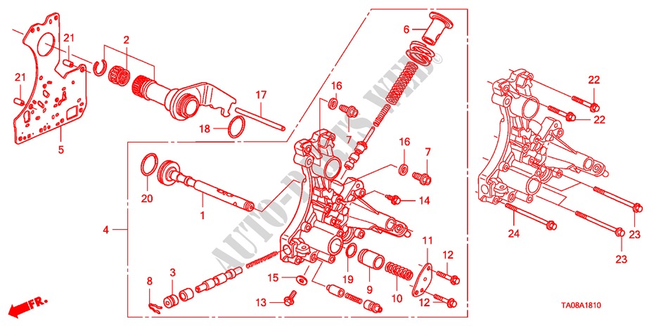 REGULATOR BODY(V6) for Honda ACCORD 3.5EX 4 Doors 5 speed automatic 2011