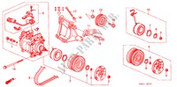 AIR CONDITIONER (SANDEN) (COMPRESSOR)(DOHC) for Honda BALLADE 160I VTEC 4 Doors 5 speed manual 1997