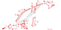 PILLAR GARNISH (LH) for Honda CIVIC 1.6IES 4 Doors 5 speed manual 1999