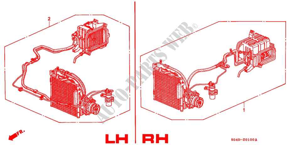 AIR CONDITIONER (KIT) for Honda CIVIC 1.6IES 4 Doors 5 speed manual 1999