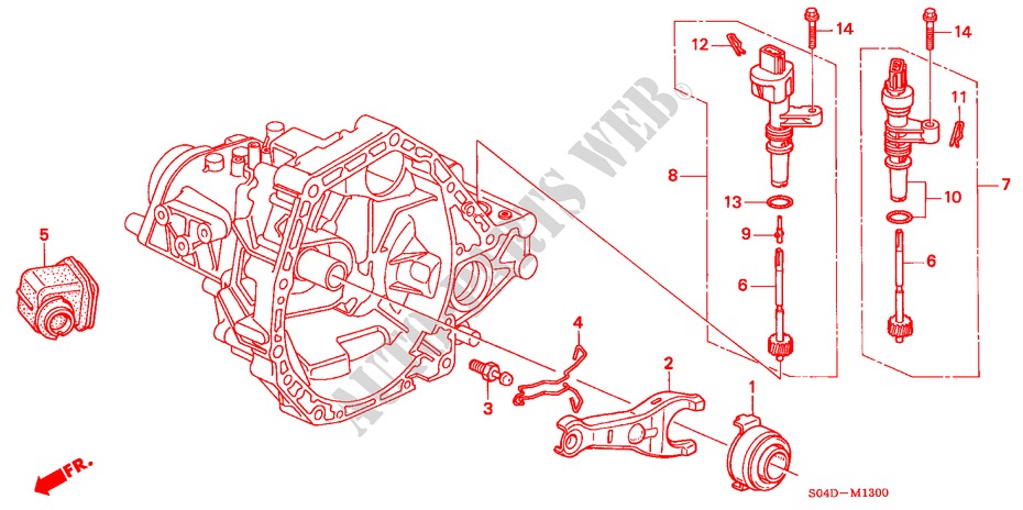 CLUTCH RELEASE (2) for Honda BALLADE 180I 4 Doors 5 speed manual 1997