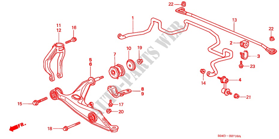 FRONT STABILIZER/ FRONT LOWER ARM for Honda BALLADE 160I VTEC 4 Doors 5 speed manual 1997