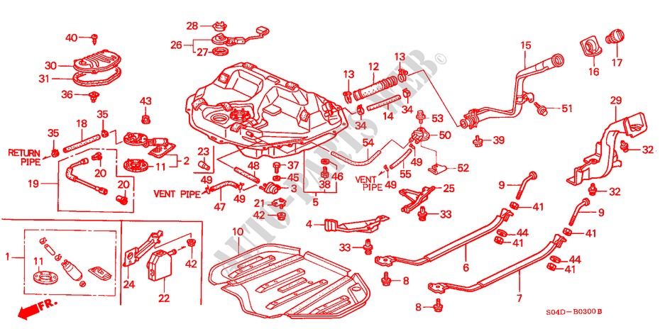 FUEL TANK for Honda BALLADE BASE 4 Doors 5 speed manual 1997