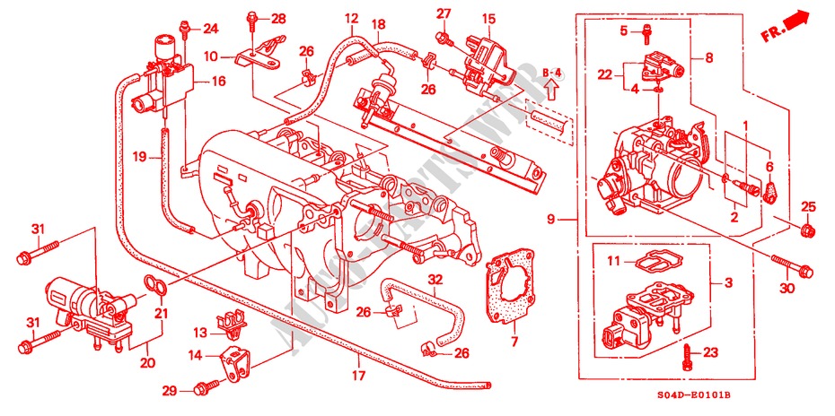 THROTTLE BODY (2) for Honda BALLADE 160I 4 Doors 5 speed manual 1997