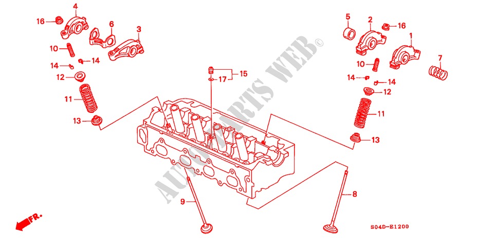 VALVE/ROCKER ARM (1) for Honda BALLADE BASE 4 Doors 5 speed manual 1997
