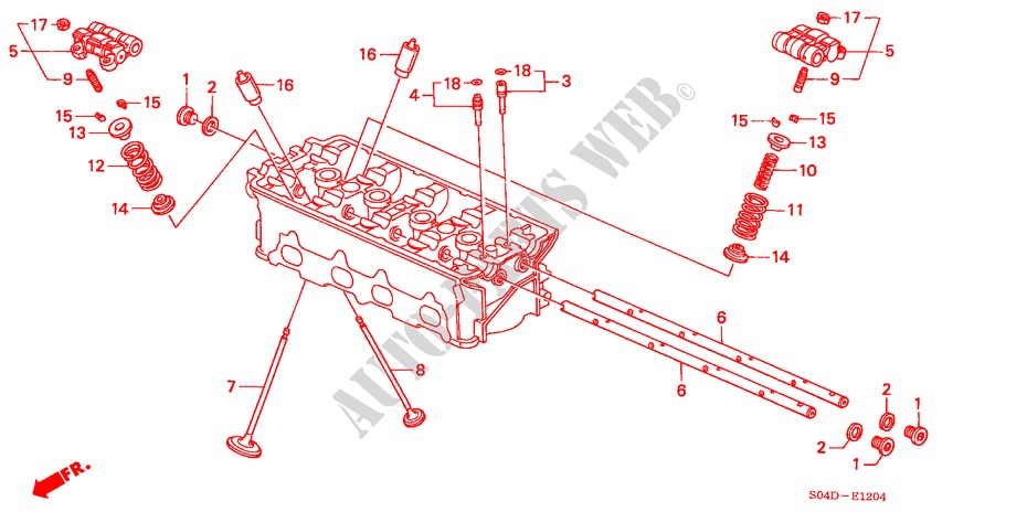 VALVE/ROCKER ARM (5) for Honda BALLADE 160I VTEC 4 Doors 5 speed manual 1998