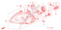 HEADLIGHT for Honda BALLADE BASE 4 Doors 5 speed manual 2000