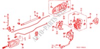 REAR DOOR LOCKS for Honda BALLADE BASE 4 Doors 5 speed manual 2000
