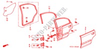 REAR DOOR PANELS for Honda CIVIC SIR 4 Doors 5 speed manual 2000