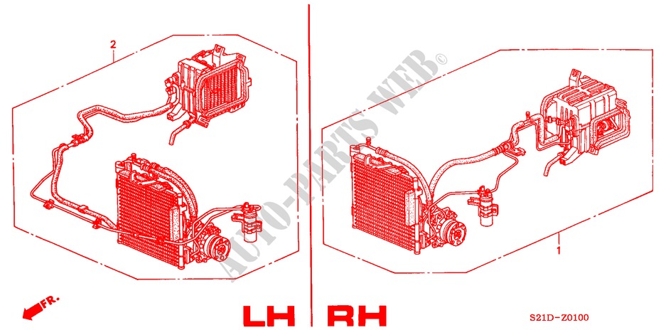 AIR CONDITIONER (KIT) for Honda CIVIC VTI 4 Doors 5 speed manual 2000