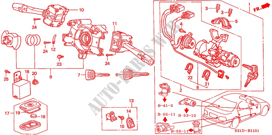COMBINATION SWITCH (RH) for Honda BALLADE 160I 4 Doors 5 speed manual 2000