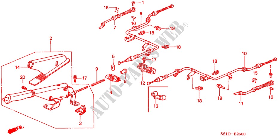 PARKING BRAKE for Honda BALLADE 160I 4 Doors 5 speed manual 2000