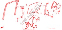 REAR DOOR WINDOWS/ REGULATOR for Honda CIVIC VTI 4 Doors 5 speed manual 2001