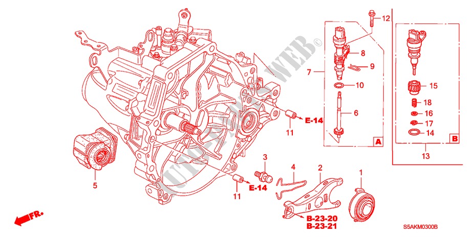 CLUTCH RELEASE for Honda CIVIC 1.6LS 4 Doors 5 speed manual 2003