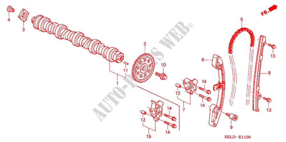 CAMSHAFT/CAM CHAIN for Honda CITY DX 4 Doors 5 speed manual 2003