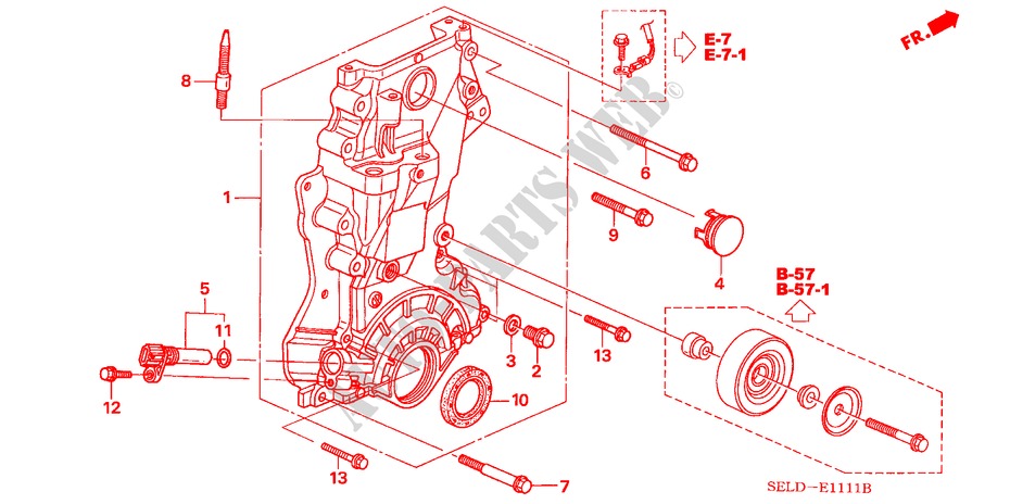 CHAIN CASE (1.5L) for Honda CITY V 4 Doors 5 speed manual 2005
